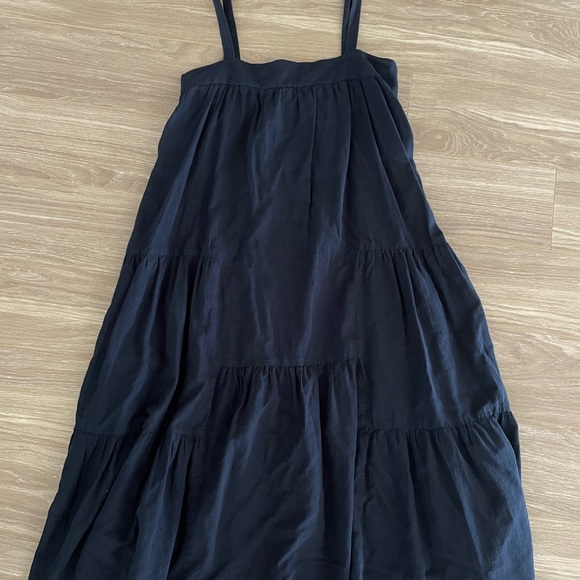 Jenni Kayne Summer Dress Navy Sz S Cotton Linen - Picture 5 of 13